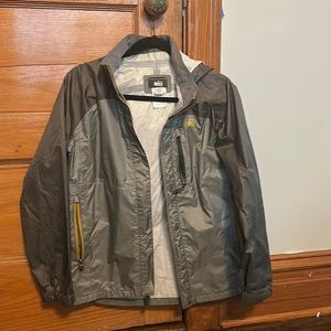 REI co-op women’s large heavy duty rain jacket with hood